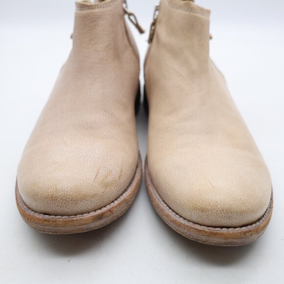 Cinzia Araia Ankle Boots Women's EU Size 42 Zip Shoes Cream Leather - Picture 11 of 11